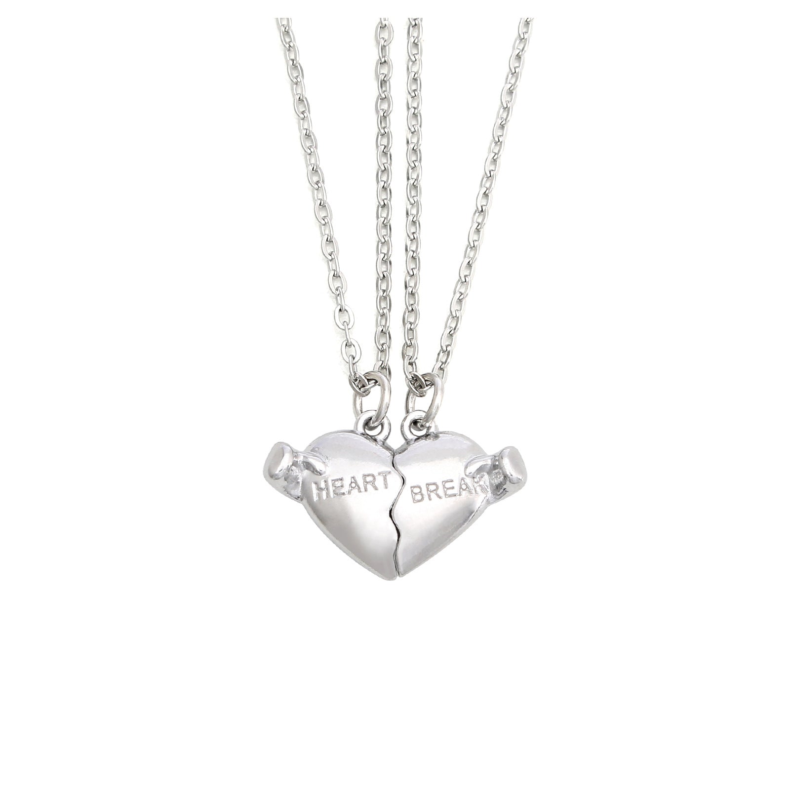 Holding Heart Magnet Pendant Couple Necklace For Love Product Information: Material: Mixed material Processing process: handmade Shape: Heart shape Chain pattern: cross chain Layer or not: No Pendant material: Alloy Popular element: Hearts/hearts Style: C