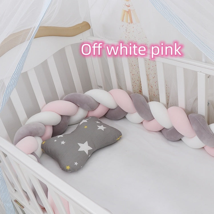 Baby Bumper Bed Braid Knot Pillow Cushion Bumper for Infant cuna Bebe lit Crib Protector Cot Bumper Room Decor Overview: 1. Safety protection, anti-collision and anti-pinch Surrounding protection, safety and anti-collision, to prevent the active baby from
