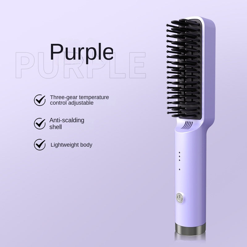 Straight Hair Comb Electric Hot Comb Straight Curly Hair Two-in-one Comb Three-speed Temperature For Different Needs Notice This product is divided into European and American standards. Please choose the appropriate one according to the country you are us