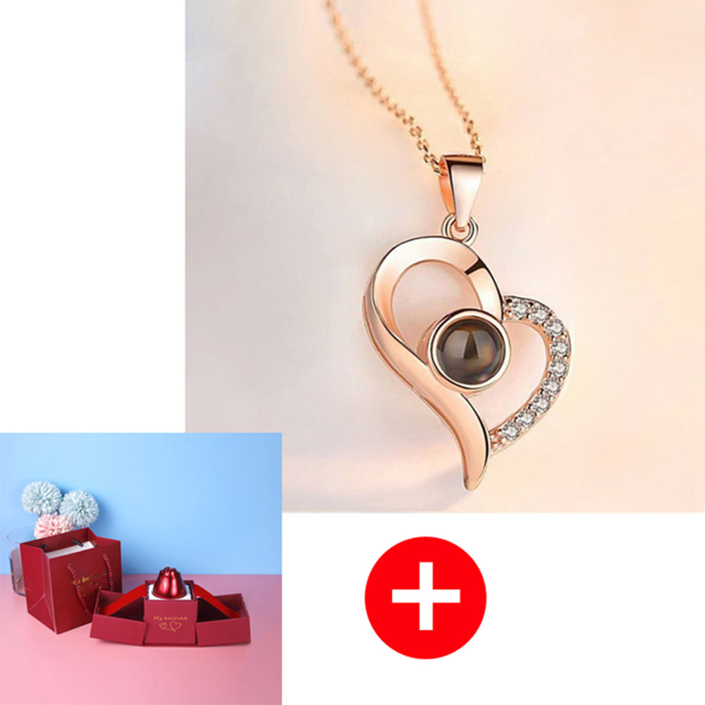 Hot Valentine's Day Gifts Metal Rose Jewelry Gift Box Necklace For Wedding Girlfriend Necklace Gifts Overview: 100% new design and high quality Must-have for fashion women Have a beautiful appearance Specifications: Necklace： Style: ethnic Material: Cryst