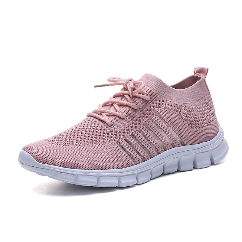 Flying Woven Mesh Women's Shoes Breathable Sneakers Specification: Upper material: mesh Sole Material: Rubber Applicable gender: neutral/male and female Upper height: low Sole craft: viscose shoes Wearing style: front tie Inside material: mesh Color: red,