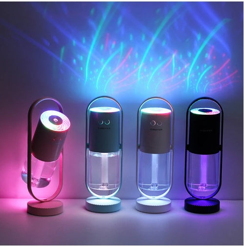 Magic Shadow USB Air Humidifier For Home With Projection Night Lights Ultrasonic Car Mist Maker Mini Office Air Purifier Overview: Using polymer mist technology to allow moisture to diffuse in the air so that no water droplets are returned to wet the tabl