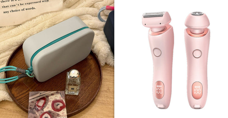 2 In 1 Hair Removal Epilator USB Rechargeable Trimmer Women Body Razor Face Leg Armpit Bikini Hand Pubic Shaver Hair Remover Overview: 【2 in 1 Electric Shaver for Women】electric razors aim to provide a painless & safe way for women shaving without worryin