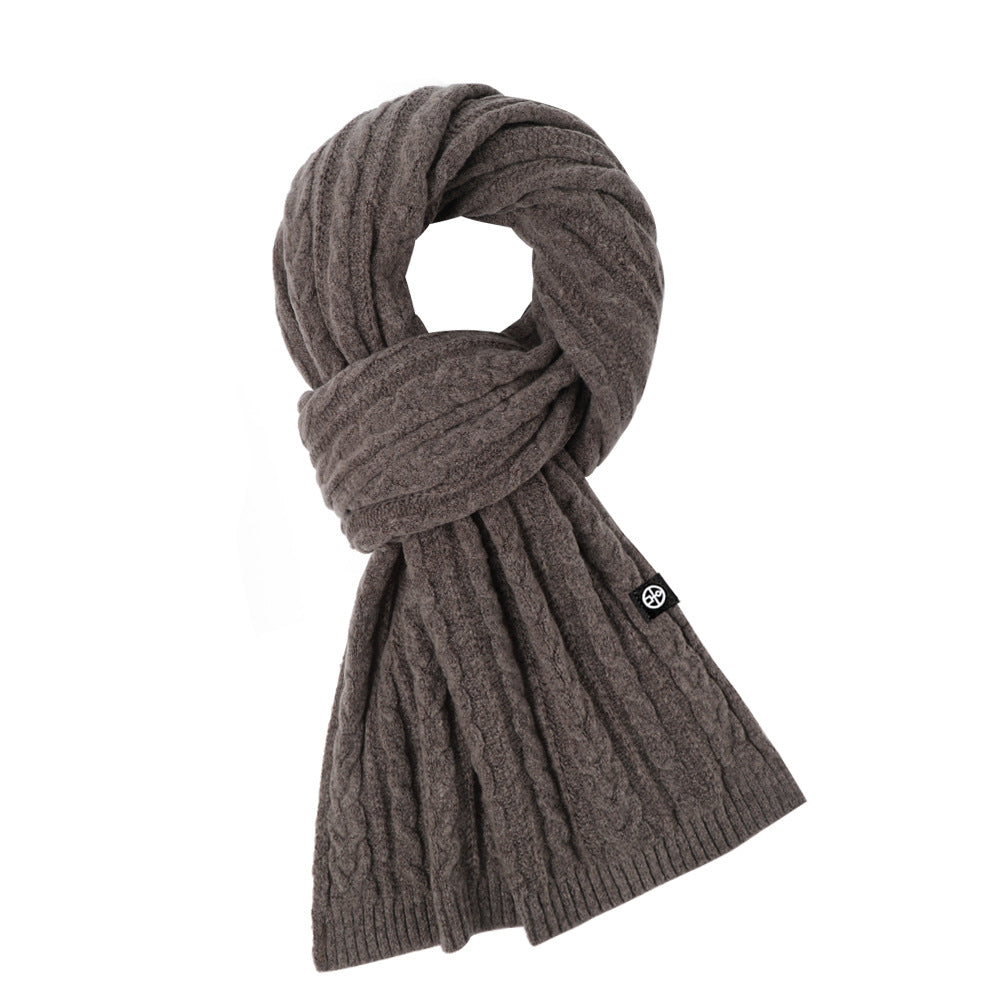 Solid Color Scarf For Women Winter Warm Fashion Versatile Shawl Korean Style Sweet Knitted Woolen Long Scarf Product information: Material:Polyester Style:Fashion Simple Features:Warm Color:Picture color Packing list: Scarf*1 Product Image: Solid Color Sc