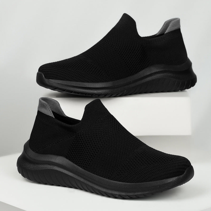 Flying Woven Women's Shoes Mesh Shoes Plus Size Casual Mesh Sneaker Product information: Color: Flyknit 229 all black, Flyknit 229 black and white, Flyknit 229 Gray, Flyknit 229 khaki, Flyknit 229 pink, Flyknit 229 apple green, Flyknit 229 purple Heel hei