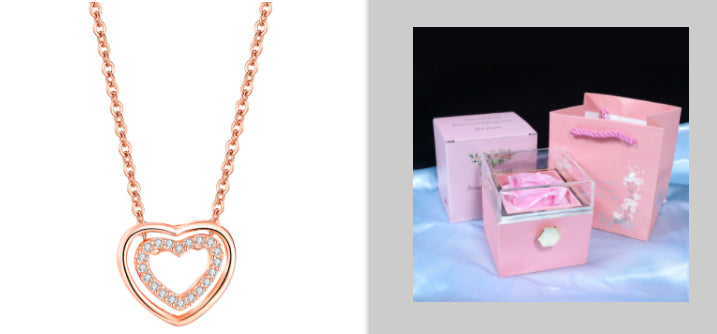 S925 Sterling Silver Heart To Heart Pendant Necklace Product information: Treatment Process: Electroplating Color: XL0320 heart-to-heart necklace (white gold color),XL0320 heart-to-heart necklace (Rose Gold) Pendant material: 925 silver Chain style: cross