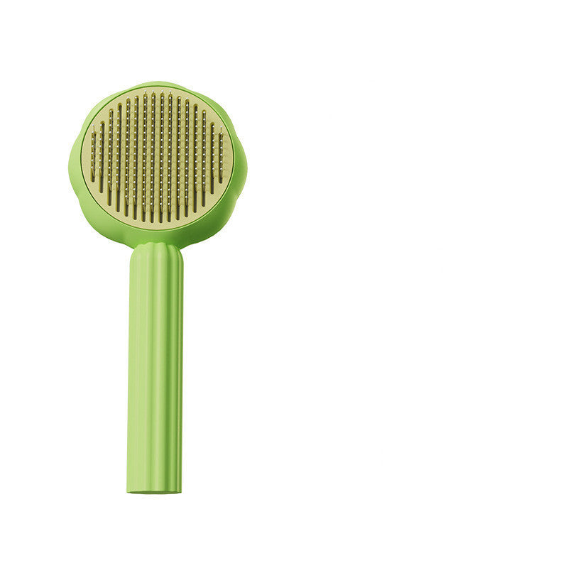 Sunflower Shape Pet Comb Cat Comb Product information: Material: ABS, stainless steel Style:Fashion simple Features:Sunflower shape pet fine needle comb, a key to get rid of hair Colour: green,orange Size:195*84*46mm Packing list: Comb*1 Product Image: Su