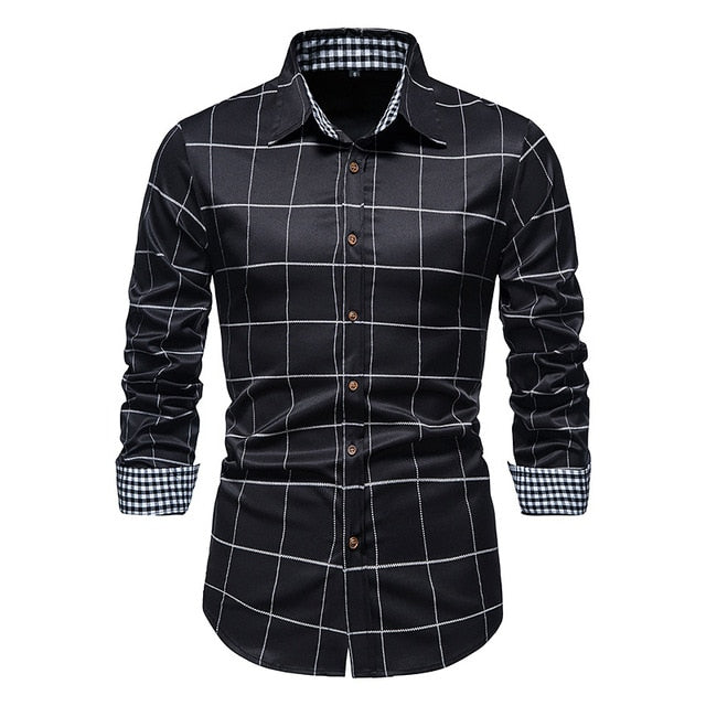 Plaid Patchwork Formal Shirts for Men The Plaid Patchwork Formal Shirts for Men are the perfect shirt for any man who wants to look his best. Made from a breathable fabric, these slim-fit shirts are perfect for any occasion, whether it be a casual gatheri