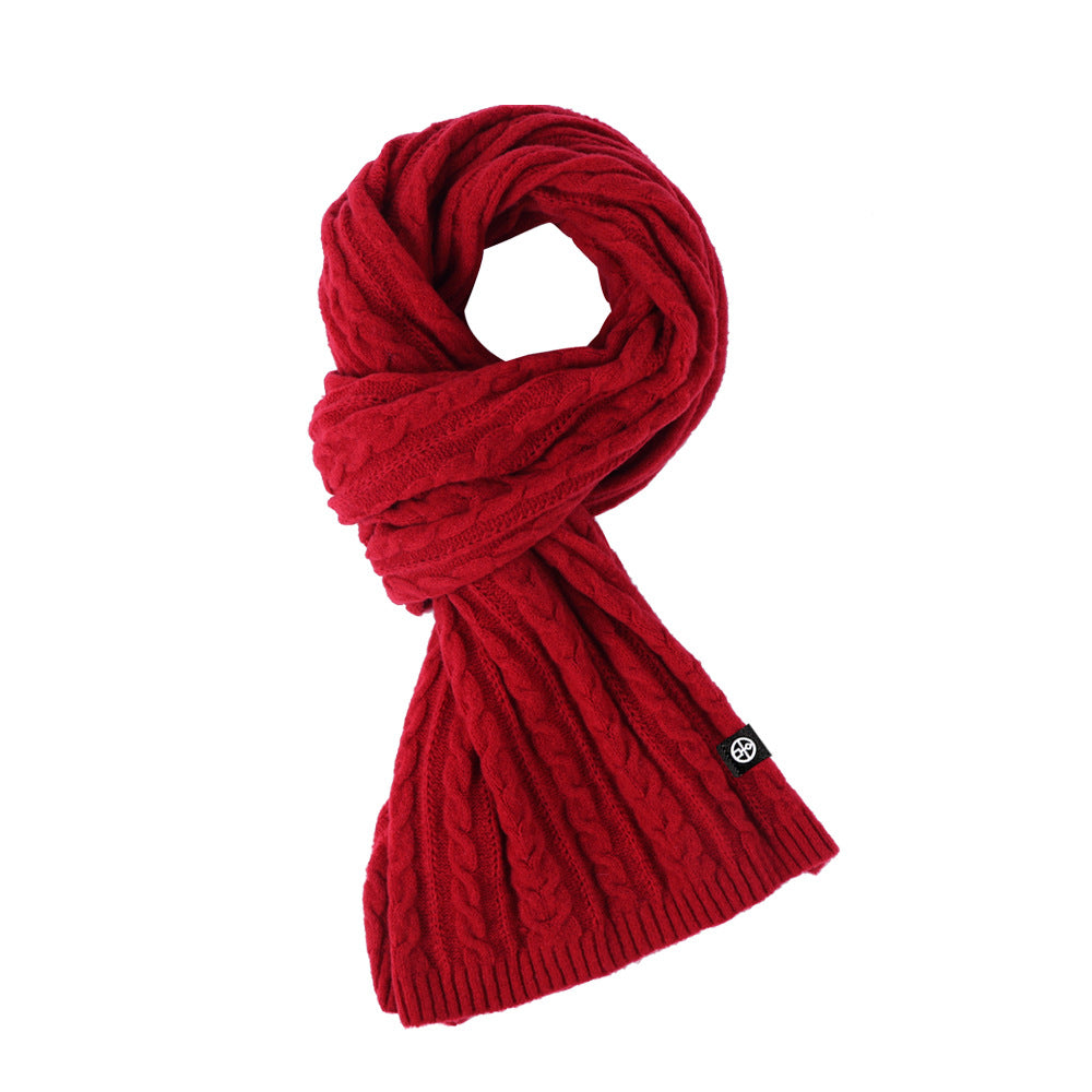 Solid Color Scarf For Women Winter Warm Fashion Versatile Shawl Korean Style Sweet Knitted Woolen Long Scarf Product information: Material:Polyester Style:Fashion Simple Features:Warm Color:Picture color Packing list: Scarf*1 Product Image: Solid Color Sc