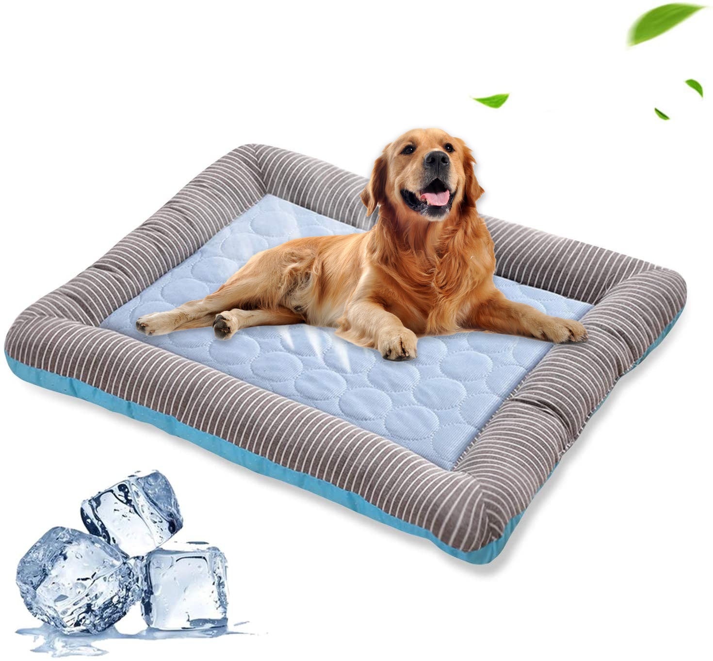 Pet Cooling Pad Bed For Dogs Cats Puppy Kitten Cool Mat Pet Blanket Ice Silk Material Soft For Summer Sleeping Blue Breathable Overview： 1. Cooling Material: The cooling mat is made of high-tech cooling cloth, which makes your pet enjoy a better cooling e