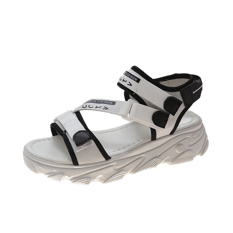 Fairy Style Velcro Beach Shoes For Women Product information: Material: PU Color: black, beige Size: 35.36,37.38,39.40 Style: Korean style Packing list: Women's shoes *1 pair Product Image: Fairy Style Velcro Beach Shoes For Women Product information: Mat
