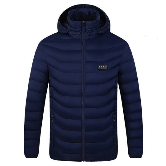 New Heated Jacket Coat USB Electric Jacket Cotton Coat Heater Thermal Clothing Heating Vest Men's Clothes Winter Overview: LIGHTWEIGHT DESIGN FOR HEATING: Metallic dot lining, elastic cuffs, hem, removable hood, long sleeve and high-quality zippers help y