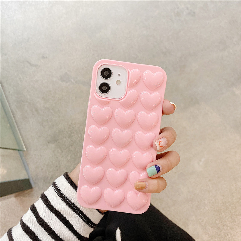 Peach Heart Phone Case Silicone Lanyard Protective Cover Overview: Stylish and simple mobile phone case, riai for young people Specifications: Applicable products: iPhone 6, iPhone 8, iPhone 7, iPhone X, iPhone 6s, iPhone XS, iPhone 6 Plus, iPhone 6s Plus