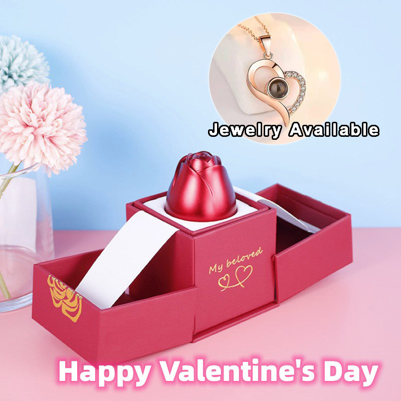 Hot Valentine's Day Gifts Metal Rose Jewelry Gift Box Necklace For Wedding Girlfriend Necklace Gifts Overview: 100% new design and high quality Must-have for fashion women Have a beautiful appearance Specifications: Necklace： Style: ethnic Material: Cryst