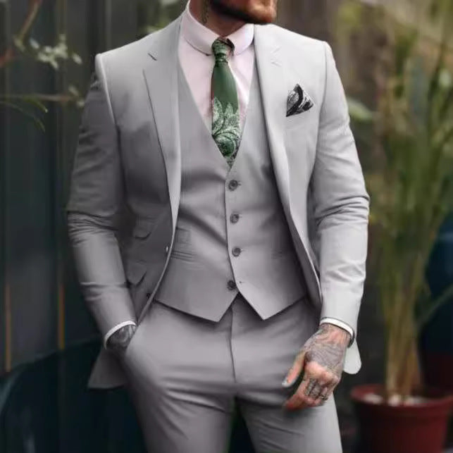 Plus-sized Plus Size Slim Fit Suit Three-piece Suit