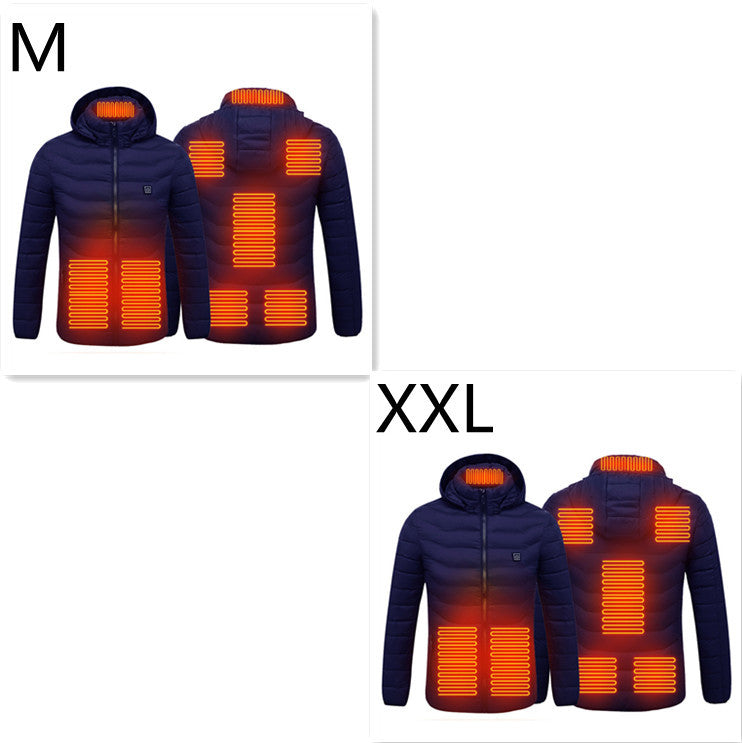 New Heated Jacket Coat USB Electric Jacket Cotton Coat Heater Thermal Clothing Heating Vest Men's Clothes Winter Overview: LIGHTWEIGHT DESIGN FOR HEATING: Metallic dot lining, elastic cuffs, hem, removable hood, long sleeve and high-quality zippers help y
