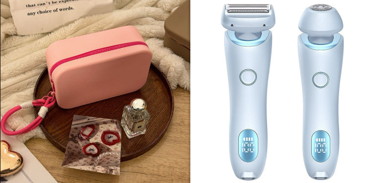 2 In 1 Hair Removal Epilator USB Rechargeable Trimmer Women Body Razor Face Leg Armpit Bikini Hand Pubic Shaver Hair Remover Overview: 【2 in 1 Electric Shaver for Women】electric razors aim to provide a painless & safe way for women shaving without worryin