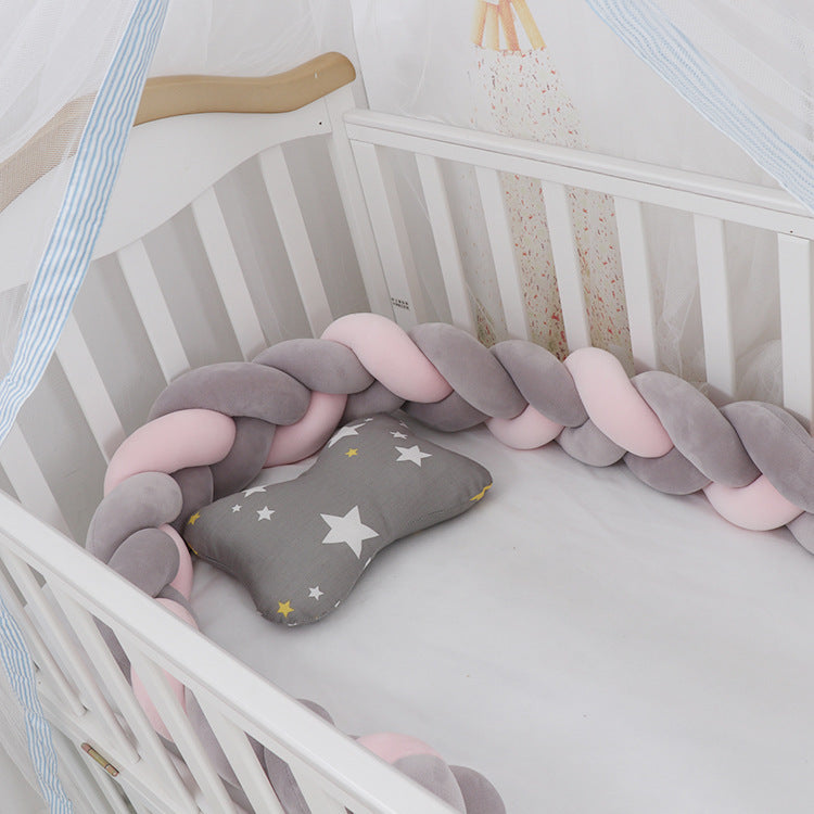 Baby Bumper Bed Braid Knot Pillow Cushion Bumper for Infant cuna Bebe lit Crib Protector Cot Bumper Room Decor Overview: 1. Safety protection, anti-collision and anti-pinch Surrounding protection, safety and anti-collision, to prevent the active baby from