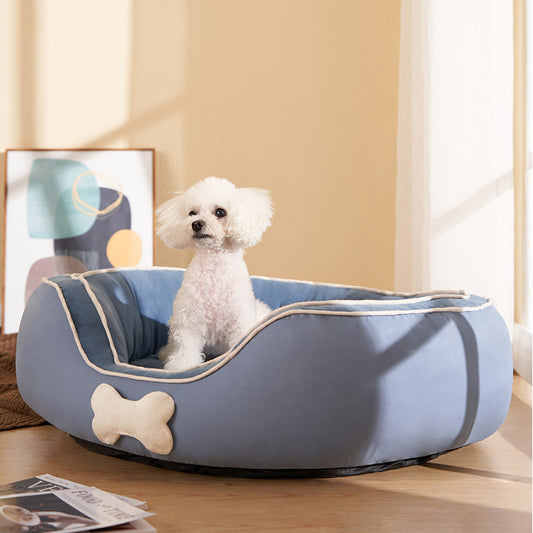 Pet Cats Bed Soft Sofa Winter Warm Dog Bed Mats Bench Cat Puppy Sleep Kennel Pet House For Small Medium Cat Dog Pet Supplies Overview: 1. Comfortable: The material of cotton linen is delicate, soft, and comfortable, creating a comfortable sleeping nest fo