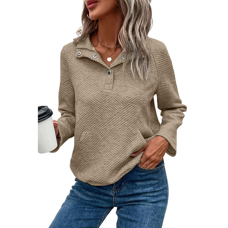 All-matching V-neck Long Sleeve Top Women Product information: Pattern: solid color Color: LC25315197-P1011,LC25315197-P1209,LC25315197-P2,LC25315197-P5014,LC25315197-P5016 Size: S,M,L,XL Main fabric composition: Polyester (polyester fiber) Applicable Gen