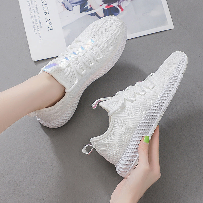 New Style Flying Woven Socks Shoes Casual Sports Shoes Women Running Shoes Product Information: Product Category: Coconut Shoes Style: Korean Suitable season: autumn Applicable gender: female Upper material: flying weave Popular elements: sewing thread, c