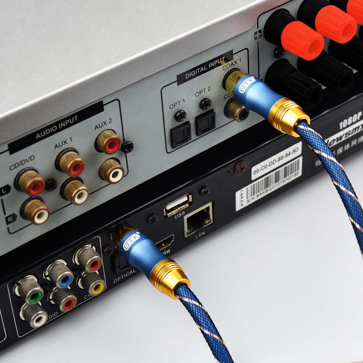 Coaxial Audio Cable Digital Coaxial Cable Coaxial Cable 3 Meters Gold-Plated Product information Name: Digital coaxial cable (audio cable) Interface 1: Standard RCA interface (coaxial interface, audio interface) Length: 1M, 1.5M, 2M, 3M, 5M, 10M Scope of