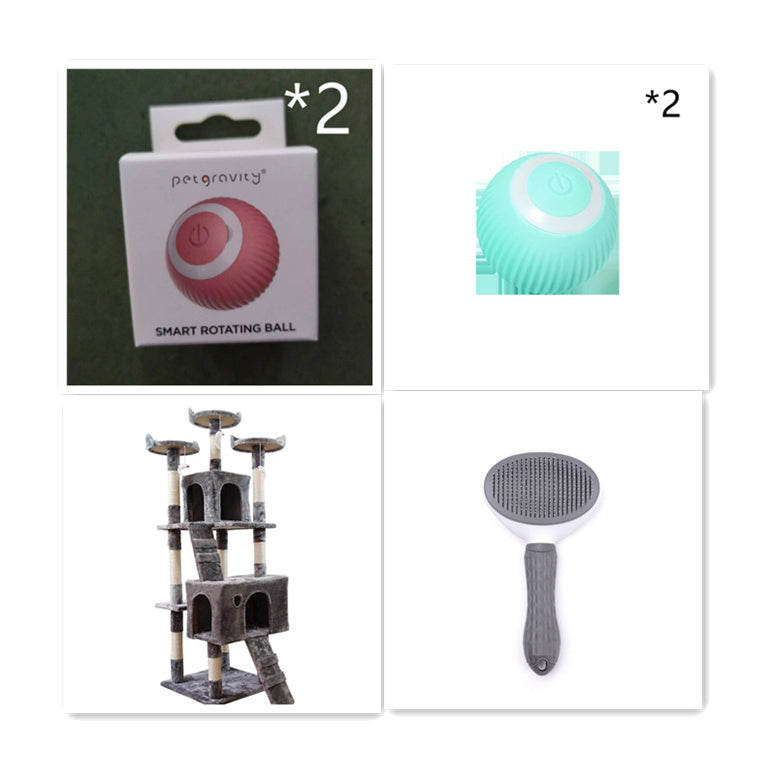 Cat Gravity Intelligent Rolling Ball Tease Toy Pet Automatic Rotating Ball Overview: 1. 43mm in "claw control" Different from the traditional rolling ball size on the market More suitable for cats The 'sense of control' of primitive hunting 2. Bionic Moti