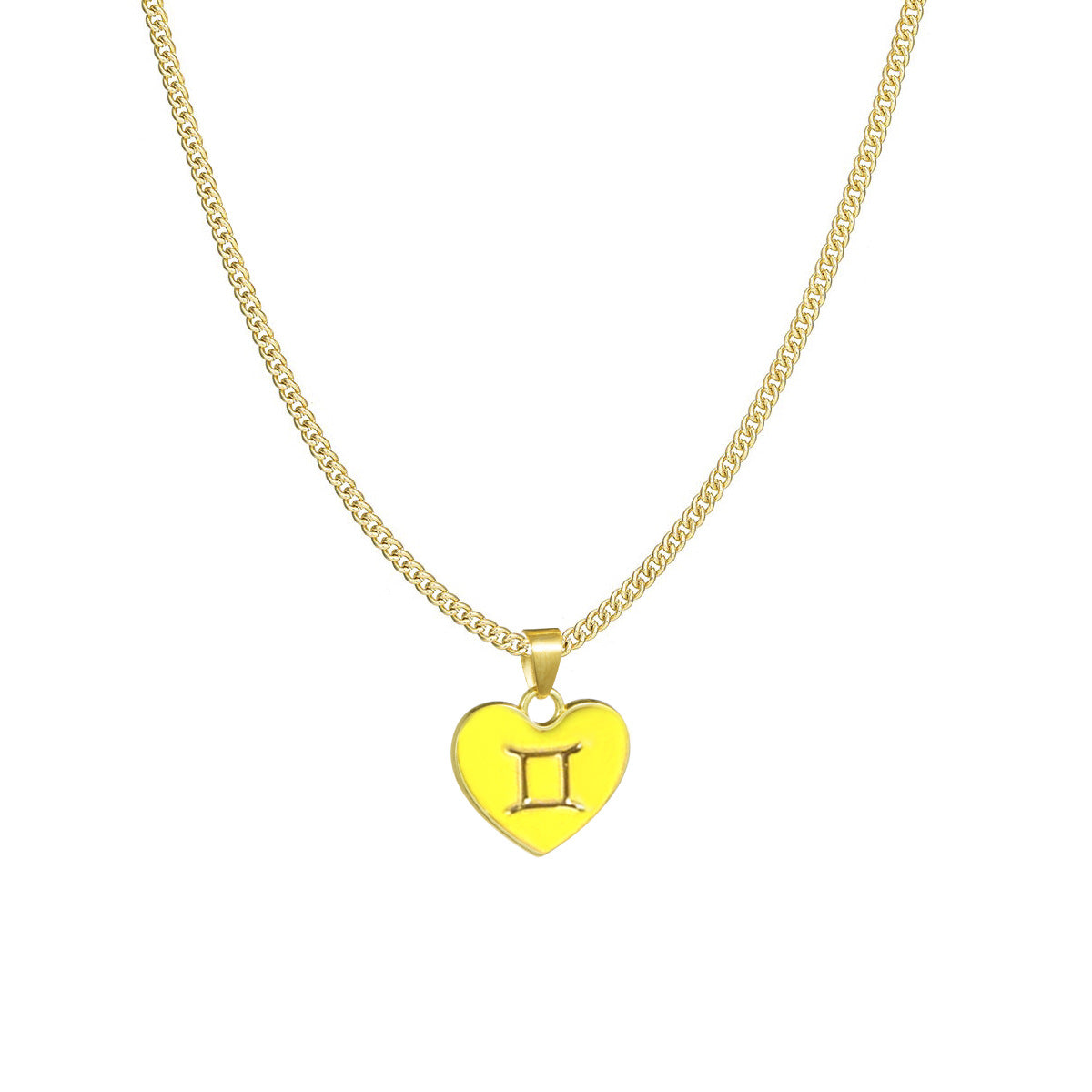 12 Constellation Love Necklace Ins Personalized Heart-shaped Necklace Clavicle Chain Fashion Jewelry For Women Valentine's Day Product information: Material:Alloy Style: Women's Shape: Heart Chain Style:Bamboo Chain Packing list: Necklace*1 Product Image: