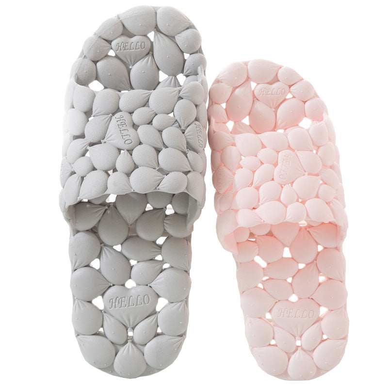 Bathroom Leaking Slippers Female Bathing Hollow Home Interior Household Men's Sandals And Slippers Product information: Type of slippers: Toe slippers Sole material; PVC Applicable gender: neutral/male and female Whether to wrap the follow; No Function: b