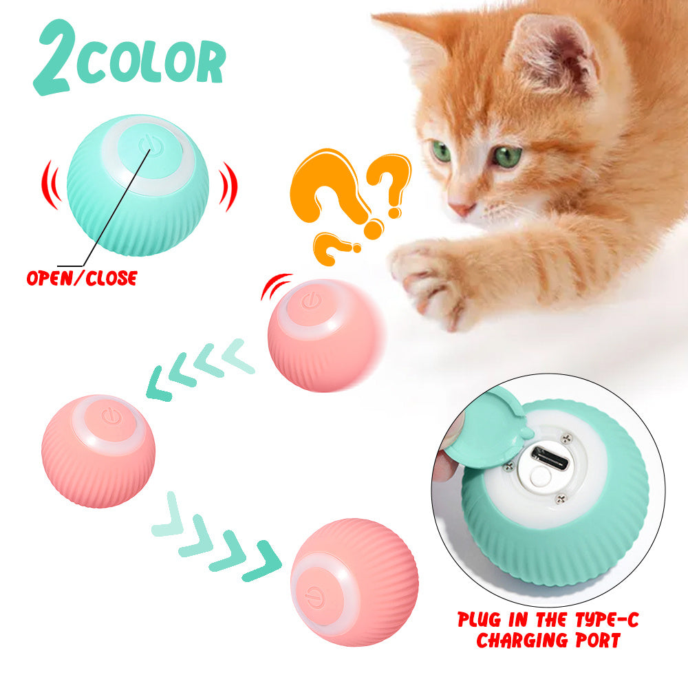 Cat Gravity Intelligent Rolling Ball Tease Toy Pet Automatic Rotating Ball Overview: 1. 43mm in "claw control" Different from the traditional rolling ball size on the market More suitable for cats The 'sense of control' of primitive hunting 2. Bionic Moti
