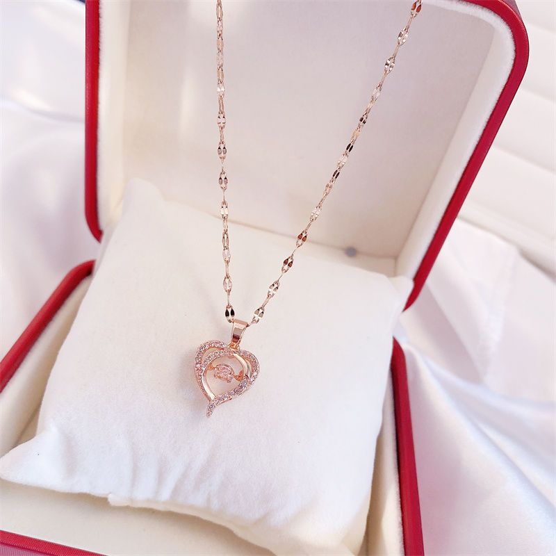 Valentines Day Gift Perfume Bottle Pendant Titanium Steel Necklace Korean Trend Zircon Luxury Female Necklace Charm Jewelry Gift Fashion Jewelry Woman Overview: Unique design, stylish and beautiful. Good material, High quality. A variety of types, any cho
