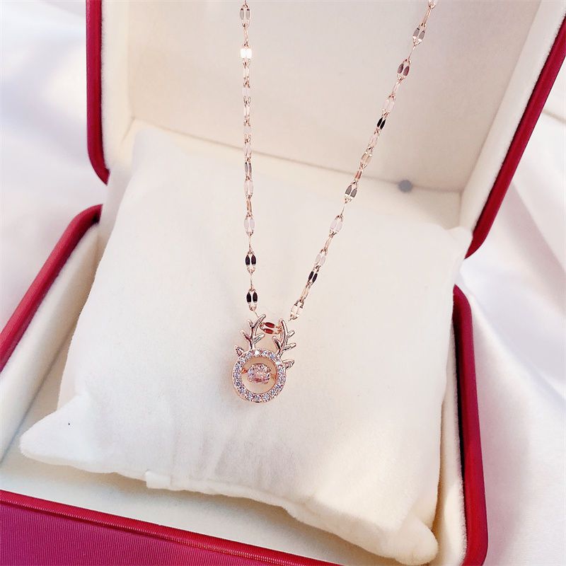 Valentines Day Gift Perfume Bottle Pendant Titanium Steel Necklace Korean Trend Zircon Luxury Female Necklace Charm Jewelry Gift Fashion Jewelry Woman Overview: Unique design, stylish and beautiful. Good material, High quality. A variety of types, any cho
