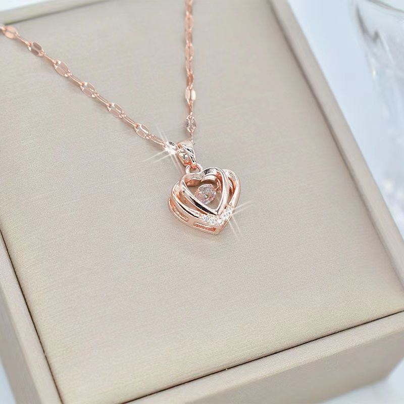 Valentines Day Gift Perfume Bottle Pendant Titanium Steel Necklace Korean Trend Zircon Luxury Female Necklace Charm Jewelry Gift Fashion Jewelry Woman Overview: Unique design, stylish and beautiful. Good material, High quality. A variety of types, any cho