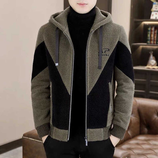 Trendy Hooded Woolen Coat Men Product information: Color: brown, black Size: M [recommend 45.00kg-52.50kg],L [recommend 52.50kg-67.50kg],XL [recommend],2XL [recommend 67.50kg-75.00kg],3XL [recommend 75.00kg-82.50kg],4XL [recommend 82.50kg-90.00kg]] Versio