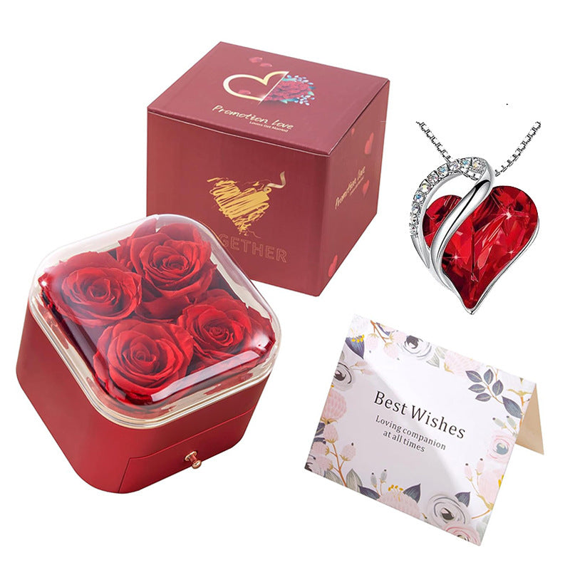 Valentines Day Rose Flower Drawer Jewelry Box Earrings Ring Necklace Storage Valentine's Day Gift Box Romantic Jewelry Packaging Box Overview: Applicable Occasions: Valentine's Day; Mother's Day; Christmas, Wedding, Birthday, Anniversary, etc. Perfect Gif