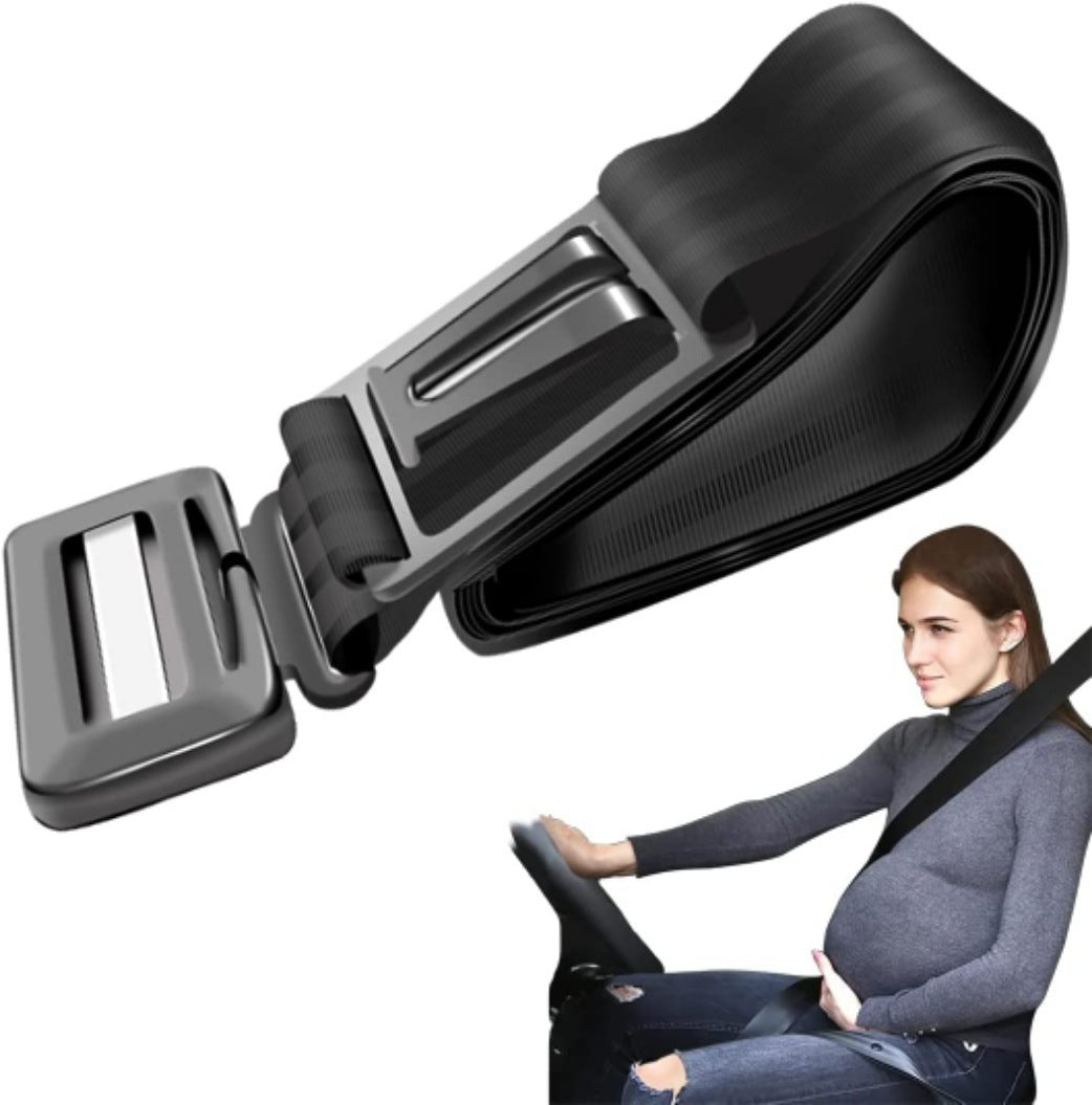 Pregnant Women's Car Seat Belt Belly Support Safety Belt Product information: Material: polyester ABS 45 steel Size: Black snap maternal safety belt, simple maternal safety belt, beige snap maternal safety belt, red snap maternal safety belt, Installation