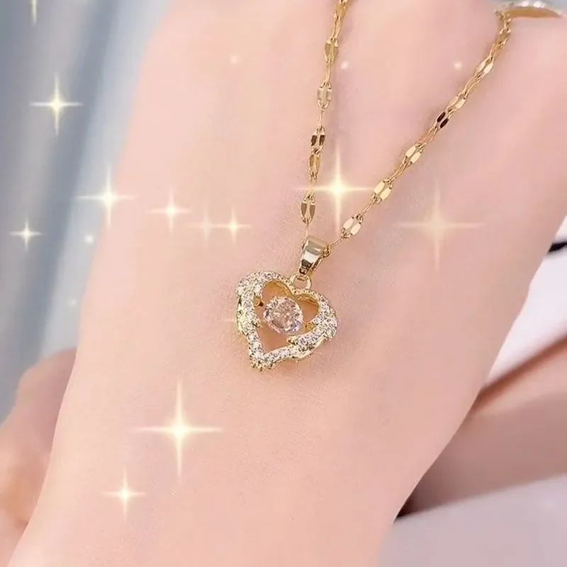 Valentines Day Gift Perfume Bottle Pendant Titanium Steel Necklace Korean Trend Zircon Luxury Female Necklace Charm Jewelry Gift Fashion Jewelry Woman Overview: Unique design, stylish and beautiful. Good material, High quality. A variety of types, any cho