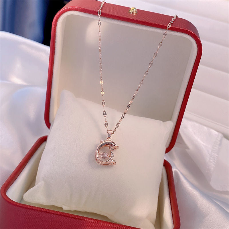 Valentines Day Gift Perfume Bottle Pendant Titanium Steel Necklace Korean Trend Zircon Luxury Female Necklace Charm Jewelry Gift Fashion Jewelry Woman Overview: Unique design, stylish and beautiful. Good material, High quality. A variety of types, any cho