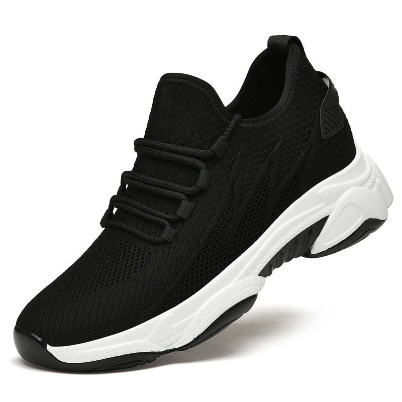 Spring And Autumn New Men's Shoes Cross-border Running Air Cushion Shoes Soft Bottom Casual Sneakers Product information: Pattern: solid color Applicable sports: Universal Lining material: Mesh Color: white, black, gray Upper height: low top Heel height:
