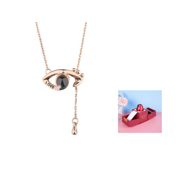 Hot Valentine's Day Gifts Metal Rose Jewelry Gift Box Necklace For Wedding Girlfriend Necklace Gifts Overview: 100% new design and high quality Must-have for fashion women Have a beautiful appearance Specifications: Necklace： Style: ethnic Material: Cryst