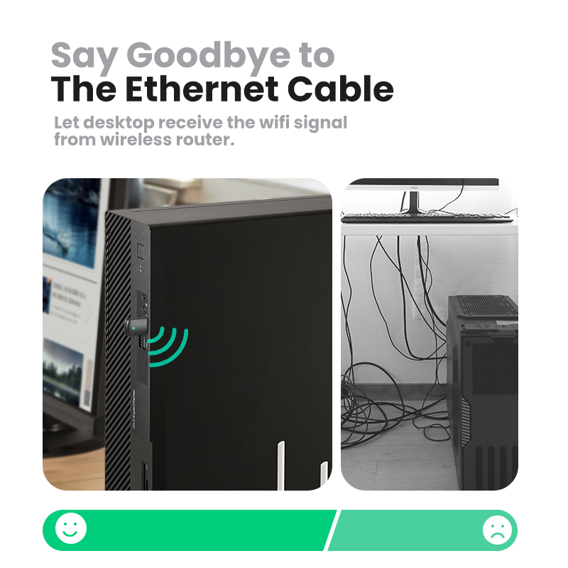 Usb Wireless Network Card Computer Wifi Receiver Product information: Name: USB wireless network card Model: CM448 Interface:USB Chip type: RTL 8811CU Package size: 92x92x15 mm Product net weight: 5g Weight with packaging: 30.5g Specifications: 650M dual