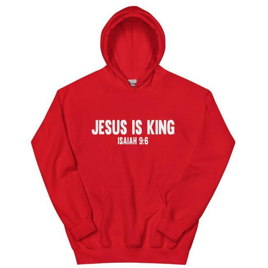 Jesus Is King European And American Printed Hoodie Product information: Color: red Suitable for people: Teenagers Size: S,M,L,XL,XXL,XXXL Version: Loose Style: pullover Thickness: thickening Fabric name: cotton blend Main fabric composition: Polyester Fib