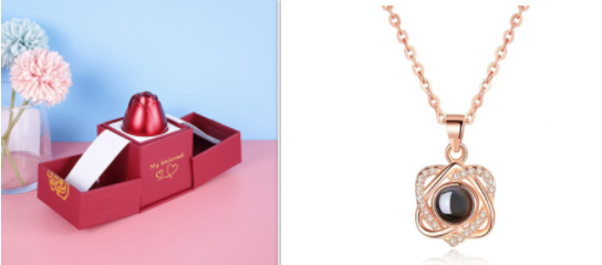 Hot Valentine's Day Gifts Metal Rose Jewelry Gift Box Necklace For Wedding Girlfriend Necklace Gifts Overview: 100% new design and high quality Must-have for fashion women Have a beautiful appearance Specifications: Necklace： Style: ethnic Material: Cryst