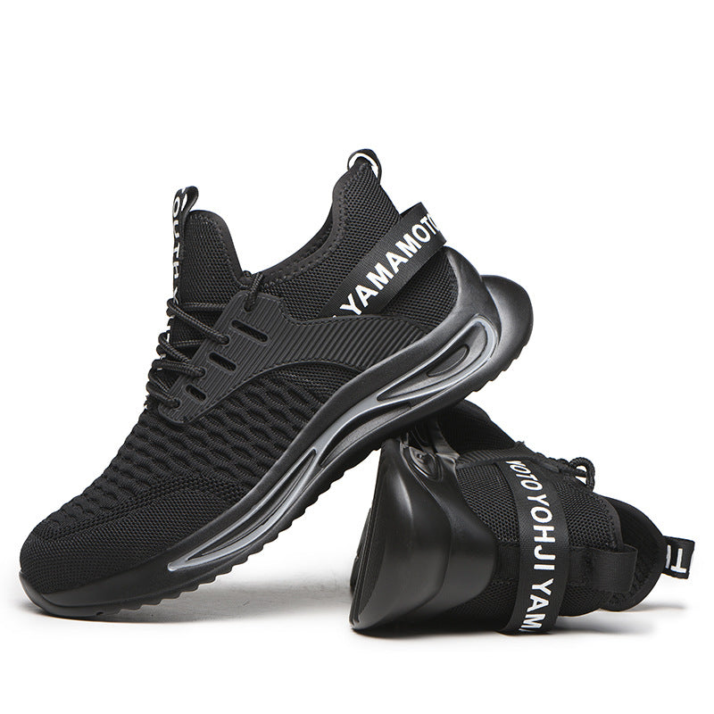 Ultra-light Steel Toe Anti-piercing Work Shoes Product information : Color: 803 black anti-smash and anti-puncture Function : Puncture damage Material: fly woven Upper style: low Scope of use: factories, construction sites, mines, steel, smelting, chemica