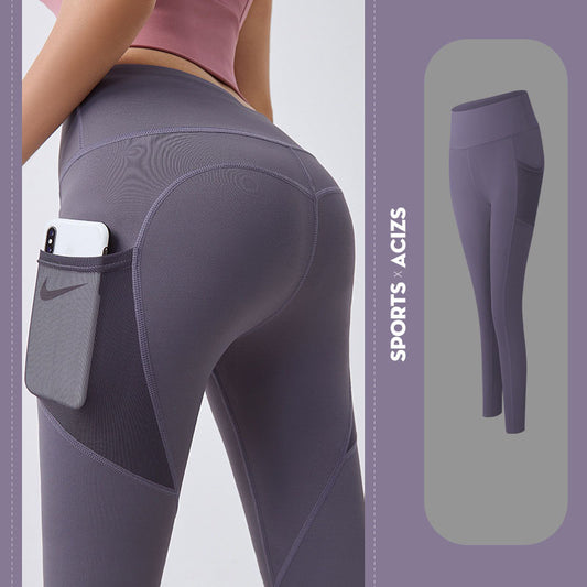Yoga Pants Women With Pocket Leggings Sport Girl Gym Leggings Women Tummy Control Jogging Tights Female Fitness Pants Overview: 1.We choose 4D elastic fabric as the material so that the cloth has a large elastic, breathable, and quick-dry function to make