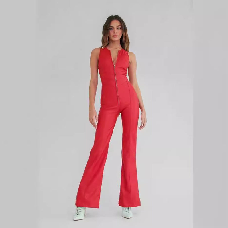 Summer Slim Heart-shape Backless Denim Jumpsuit Women Halter Neck Zip Up High Waist Panst Retro Style Clothing Overview: Unique design, stylish and beautiful. Good material, comfortable wear. A variety of colors, any choice. Product information: Size: S,M