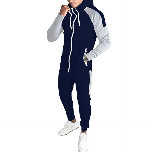 Men's Casual New Style Hoodie Solid Color Sweater Sweatpants Suit Product information: Style: Sports Length: trousers Top style: coat Top sleeve length: long sleeve Whether Hooded: Hooded Main fabric composition: Acrylic The content of the main fabric ing