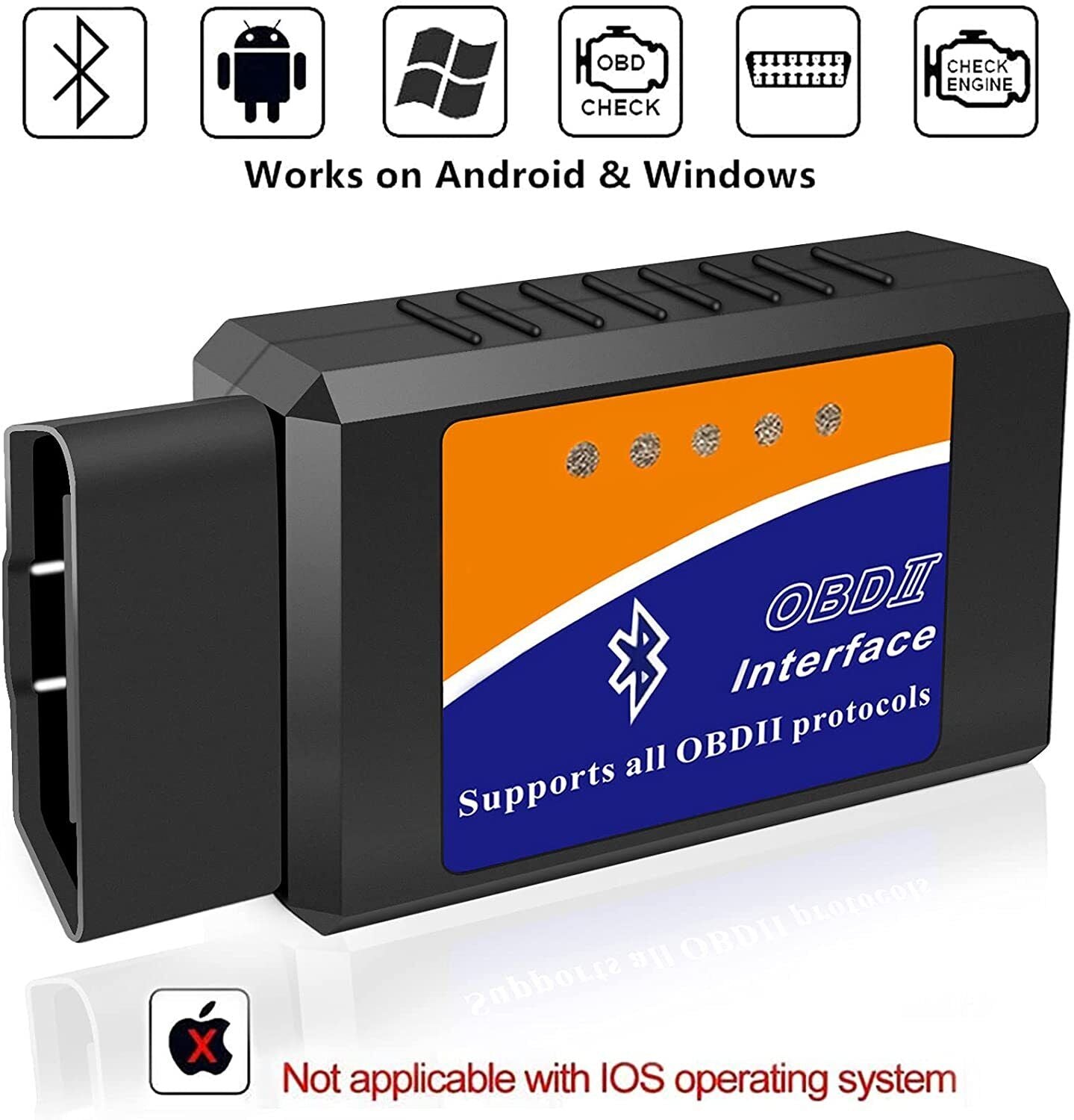 Bluetooth OBD2 OBDII Car Diagnostic Scanner Tool Check Engine Fault Code Reader we ship only inside the US, USPS First Class Package 2 Day Handling , 2-5 Day Shipping. Bluetooth OBD2 OBDII Car Diagnostic Scanner Tool Check Engine Fault Code Reader we ship