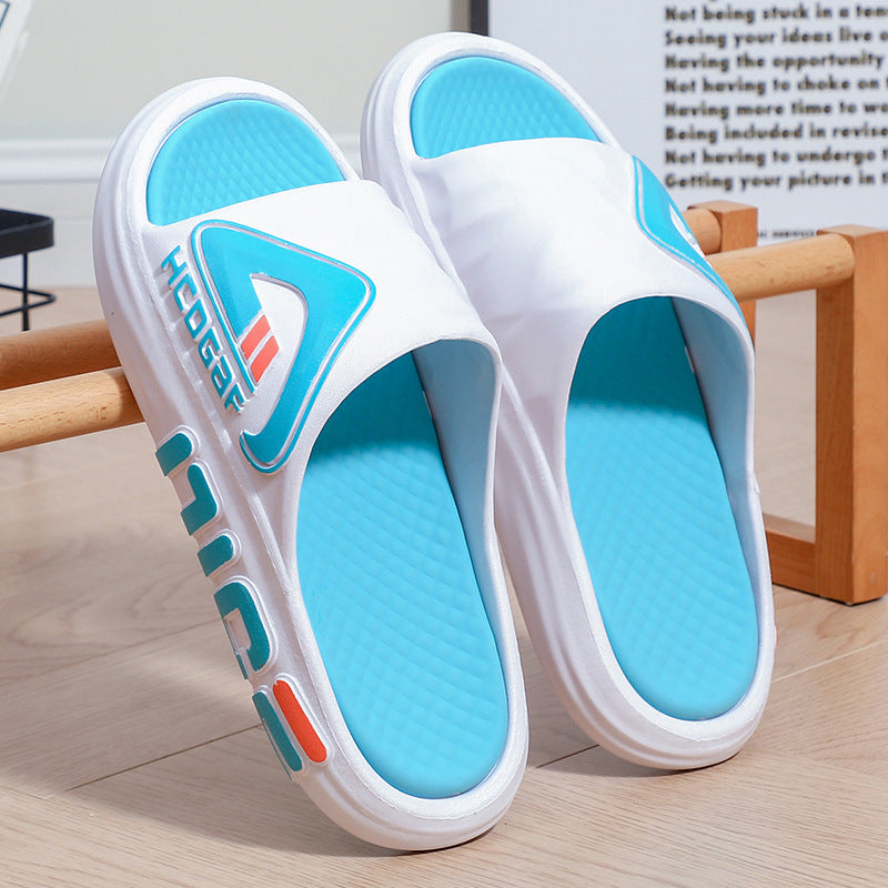 Sports Trendy Non-slip Soft Bottom Home Men's Sandals Product information: Color: white, khaki, white, blue, black Processing Method: coated leather Size: 40-41,42-43,44-45 Sole craft: injection moulded shoes Sole material: EVA Shoe Upper material: PVC Se