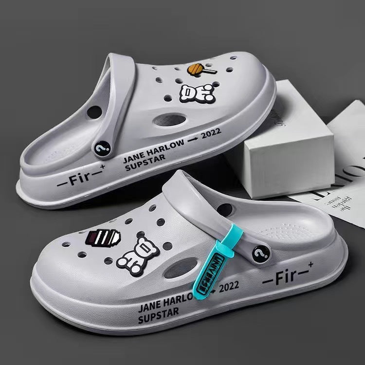 Casual Students' Beach Sandals Soft Bottom For Driving Non-slip Pump Product information: Color: ,beige-candy bear [upgraded version], gray-candy bear [upgraded version], black-candy bear [upgraded version], Size: 36-37 suitable for 35-36 feet, 38-39 suit